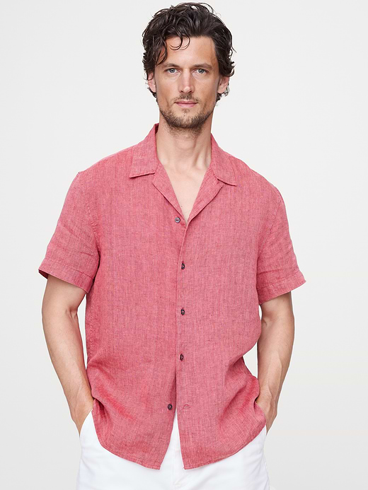 Banana Republic Standard-Fit Linen Resort Shirt — photo 1