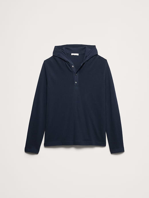 Banana Republic Cotton Henley Hoodie — photo 5