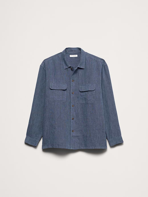 Banana Republic Relaxed-Fit Linen Resort Shirt — photo 5