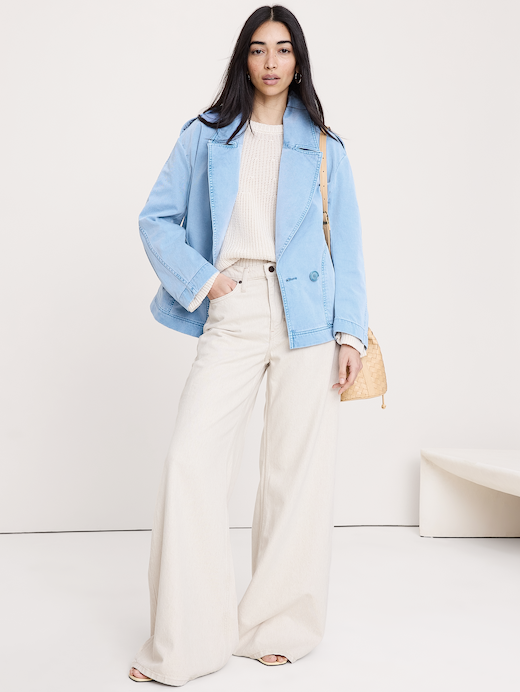 Banana Republic Cotton Twill Peacoat — photo 1