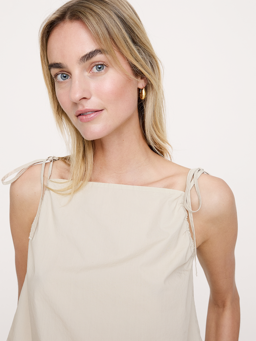 Banana Republic Cotton Poplin Tie-Strap Tank — photo 4