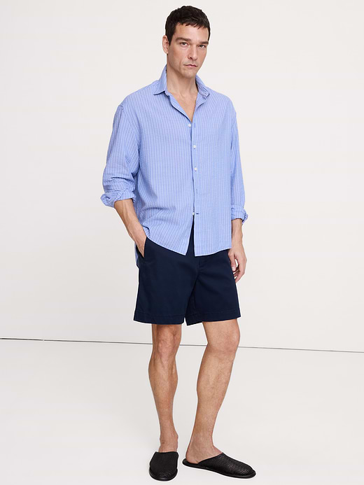 Banana Republic Relaxed-Fit Stripe Seersucker Shirt — photo 1