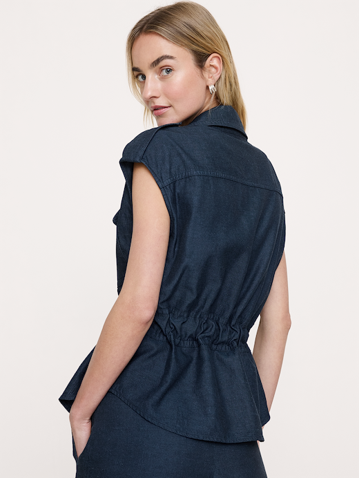 Banana Republic TENCEL™-Cotton-Linen Utility Vest — photo 3