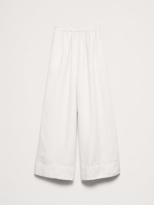 Banana Republic High-Rise Wide-Leg Linen Pull-On Ankle Pant — photo 6