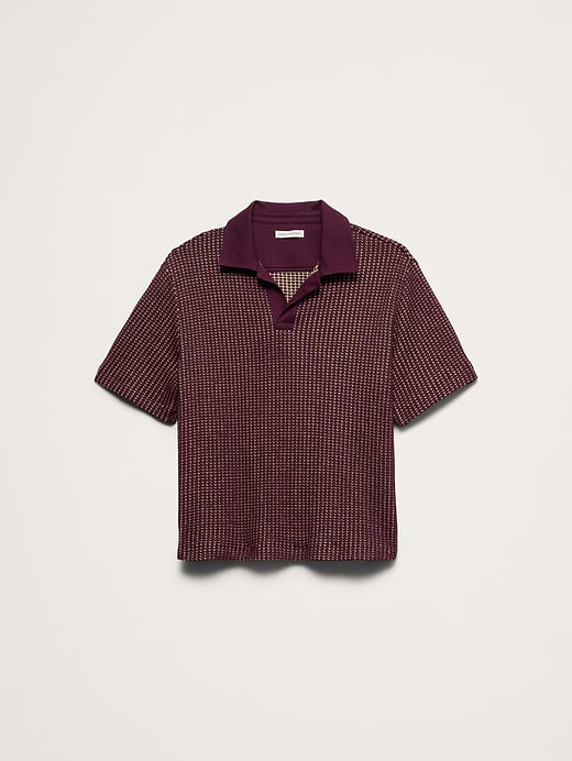 Banana Republic Relaxed-Fit Waffle-Knit Polo — photo 5