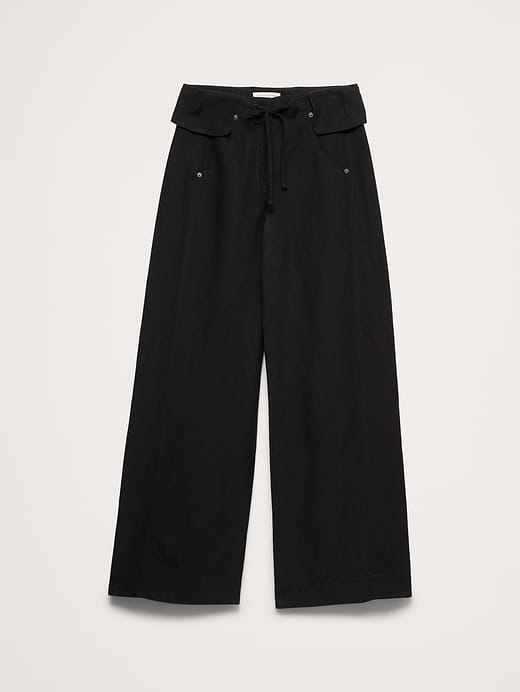 Banana Republic Wide-Leg TENCEL™-Linen Pant with Foldover Waistband — photo 5