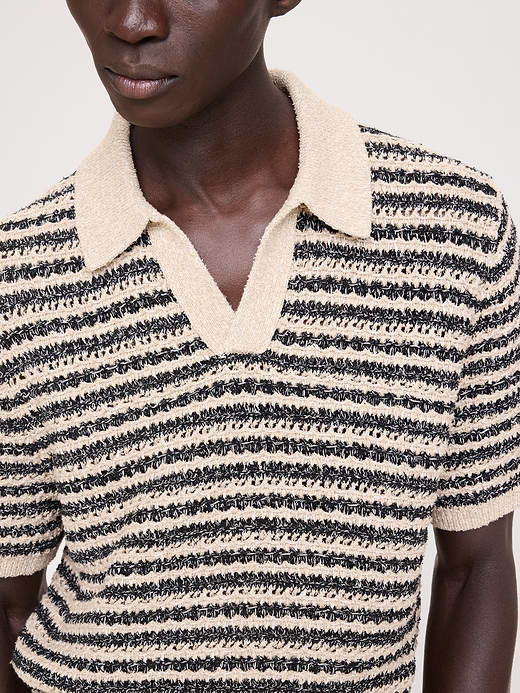 Banana Republic Textured Stripe Sweater Polo — photo 4