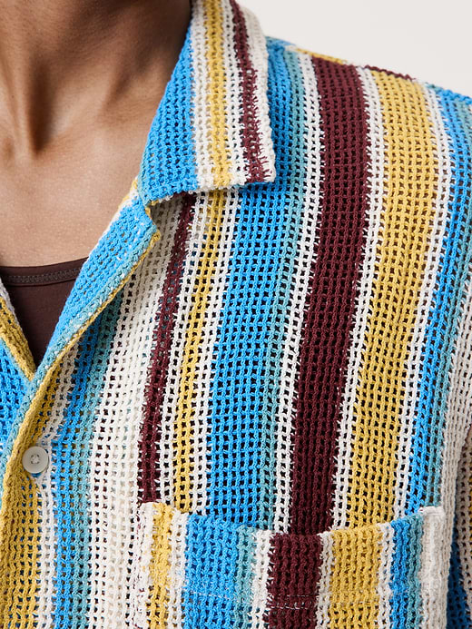 Banana Republic Cotton Mesh Resort Shirt — photo 6