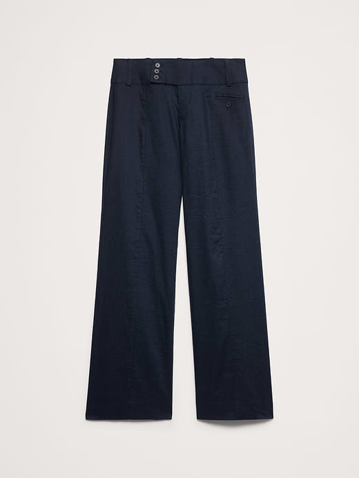 Banana Republic Low-Rise Wide-Leg Stretch Linen-Viscose Pant — photo 5