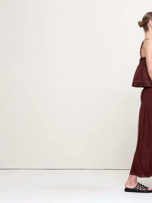 Banana Republic Viscose-Linen Bias-Cut Maxi Skirt — photo 6