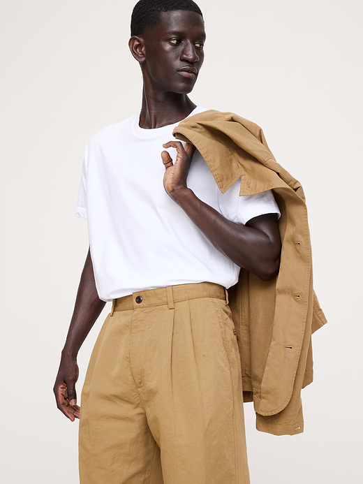Banana Republic Archive Reissue Pleated Italian Linen-Cotton Pant — photo 4