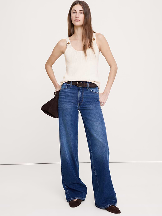 Banana Republic Cotton Scoop-Neck Tank — photo 1