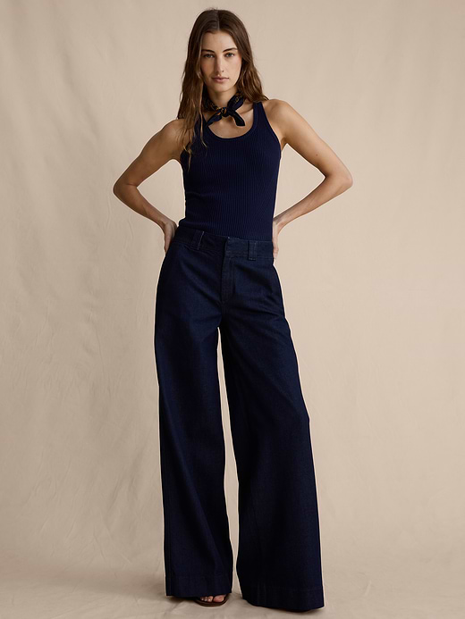 Banana Republic Mid-Rise Palazzo Jean — photo 1