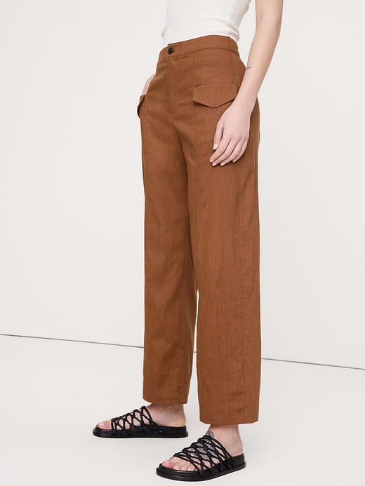 Banana Republic High-Rise Straight Utility Pant in Stretch Linen-Viscose — photo 4