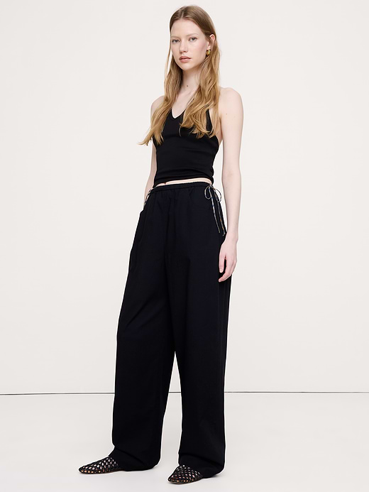 Banana Republic Cotton Pull-On Side-Tie Pant — photo 1
