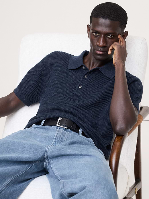 Banana Republic Linen-Cotton Sweater Polo — photo 1