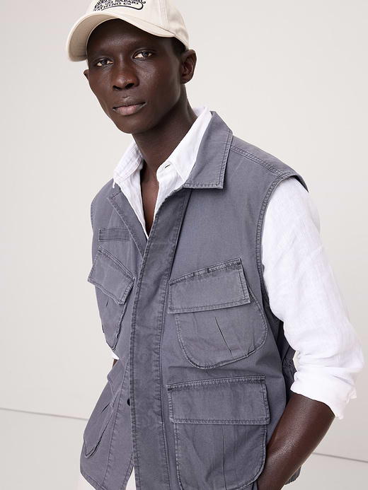 Banana Republic Cotton Utility Vest — photo 4
