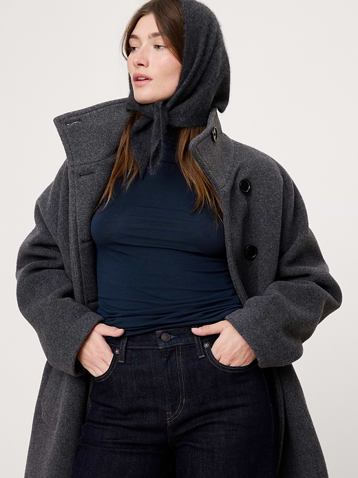 Banana Republic Luxe Wool-Blend Turtleneck T-Shirt — photo 4
