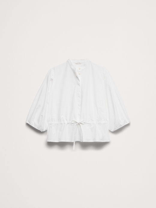 Banana Republic Cotton Poplin Tie-Waist Top — photo 5