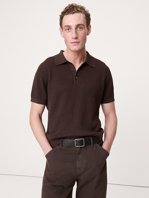 Banana Republic Linen-Cotton Sweater Polo — photo 1