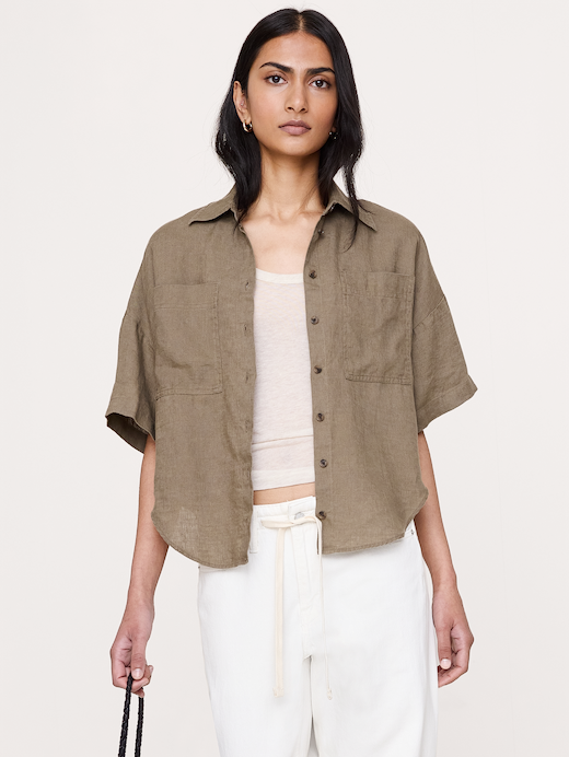 Banana Republic Linen Short-Sleeve Shirt — photo 1