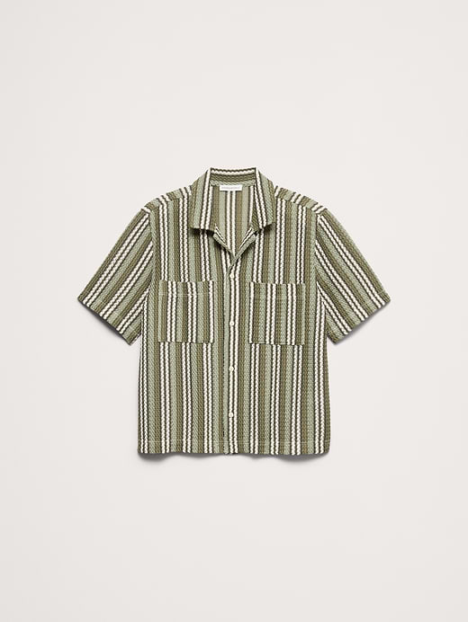 Banana Republic Textured Stripe Resort Shirt — photo 5