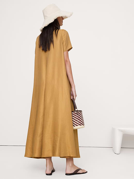 Banana Republic Viscose-Linen Trapeze Maxi Dress — photo 3