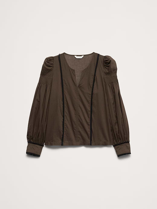 Banana Republic Lightweight Cotton Puff-Sleeve Top — photo 5