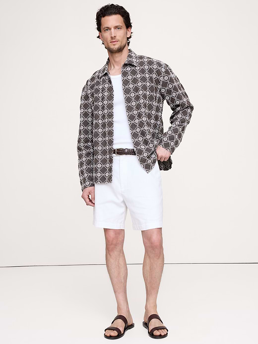 Banana Republic Relaxed-Fit Embroidered Linen Long-Sleeve Resort Shirt — photo 1