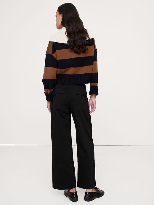 Banana Republic High-Rise Wide-Leg Pull-On Drawstring Pant — photo 3
