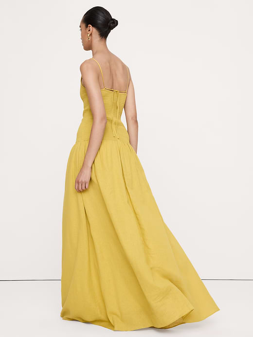 Banana Republic Linen-Cotton Gauze Smocked Maxi Dress — photo 3