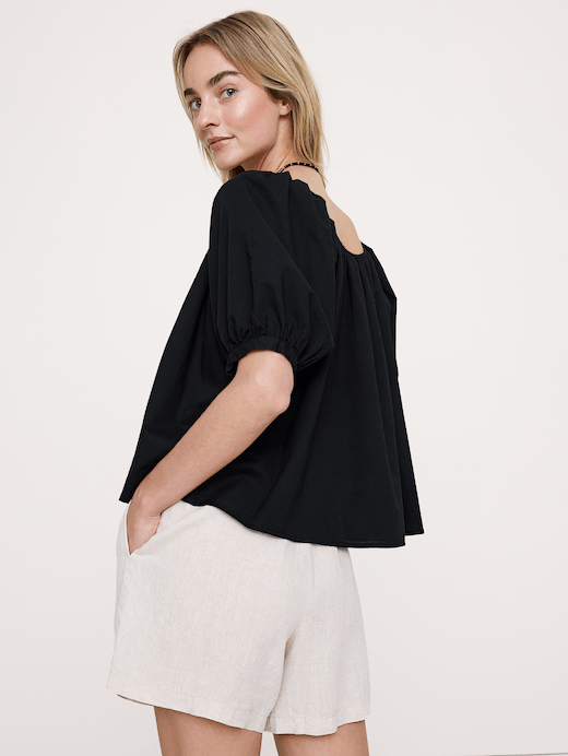 Banana Republic Breezy Cotton Scoop-Neck Top — photo 3