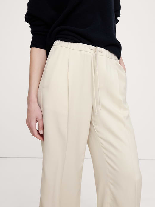 Banana Republic High-Rise Wide-Leg Drapey TENCEL™ Pull-On Pant — photo 4
