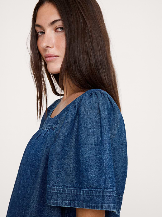 Banana Republic Chambray Square-Neck Top — photo 4