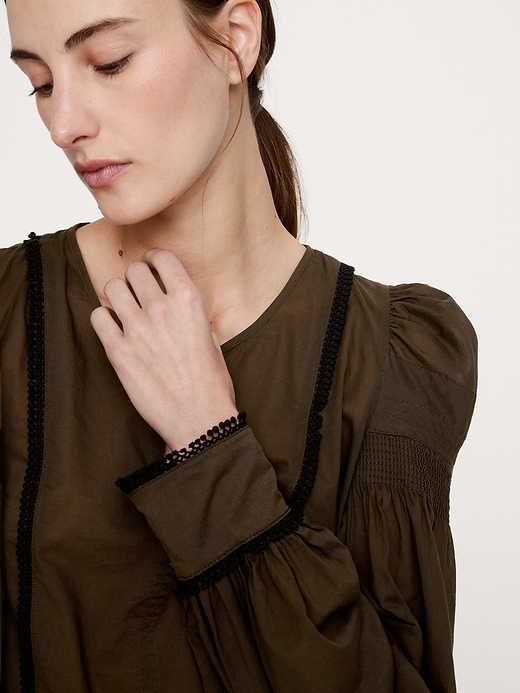Banana Republic Lightweight Cotton Puff-Sleeve Top — photo 4