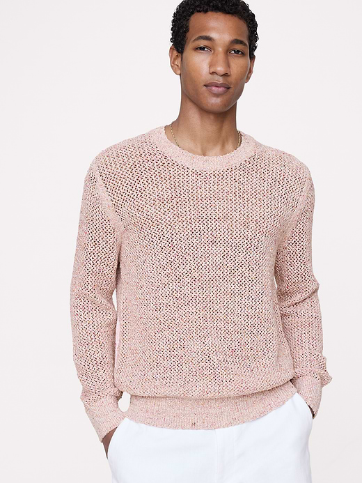 Banana Republic Textured Mesh Crew-Neck Sweater — photo 1