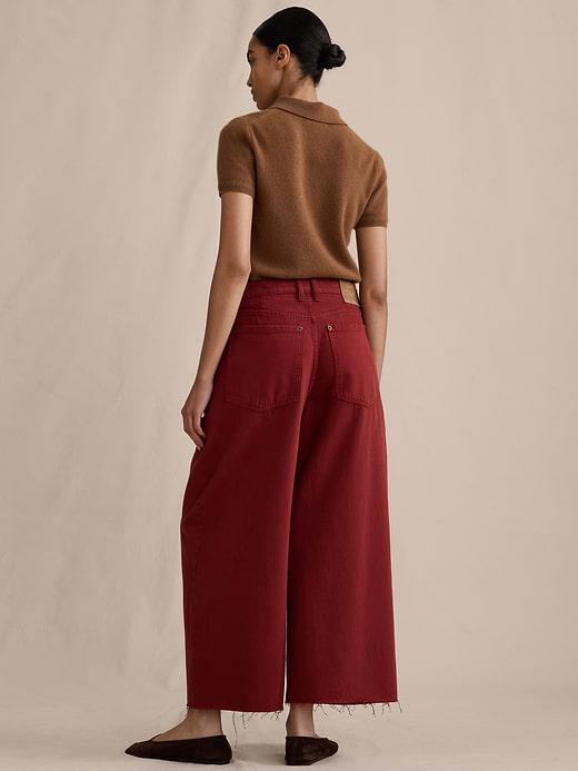 Banana Republic Mid-Rise Loose Pleated Crop Jean — photo 3
