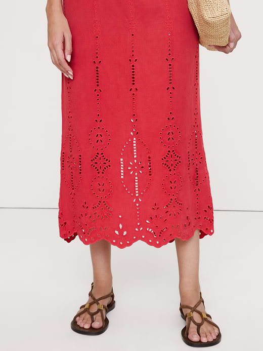 Banana Republic Tencel™-Linen Eyelet Maxi Skirt — photo 4