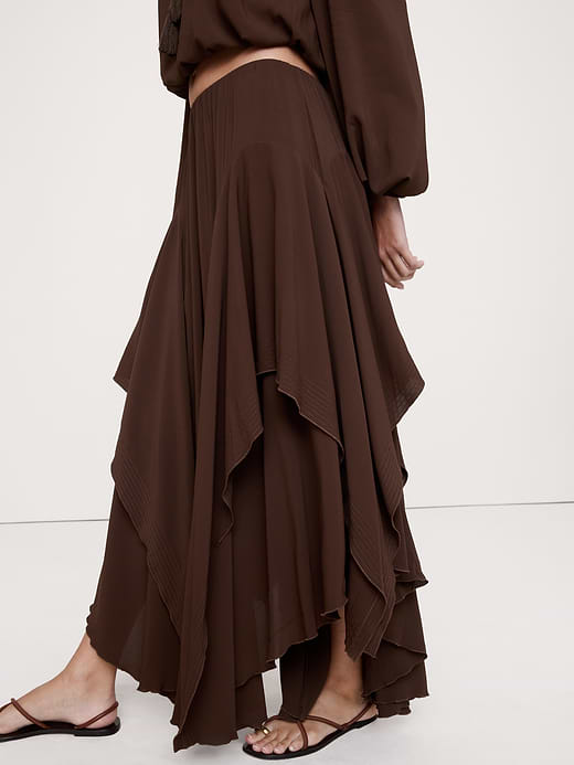Banana Republic Drapey Georgette Ruffle Maxi Skirt — photo 5