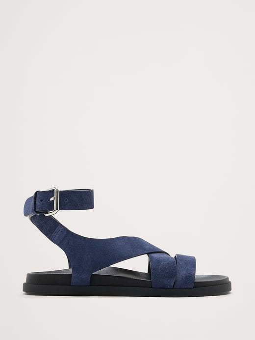 Banana Republic Italian Suede Ankle-Strap Sandal — photo 1