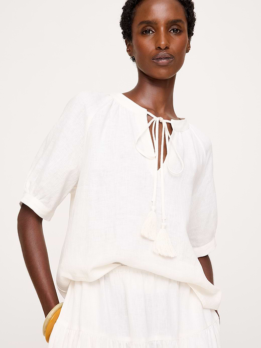 Banana Republic Linen Tassel-Tie Top — photo 1