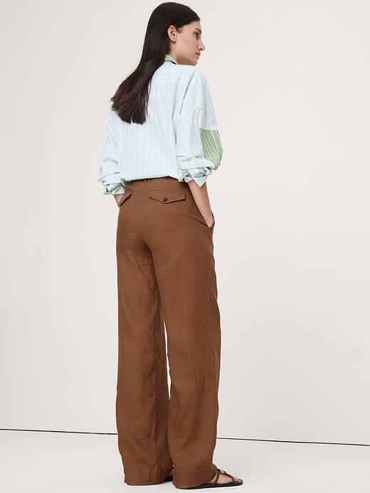 Banana Republic The Everyday Wide-Leg Pant in Linen — photo 3