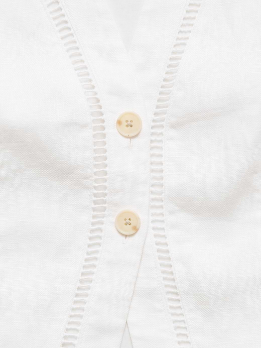 Banana Republic Lace-Trim Linen Vest — photo 7