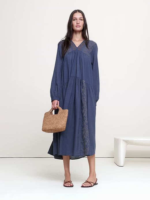 Banana Republic Linen-Cotton Trapeze Maxi Dress — photo 5
