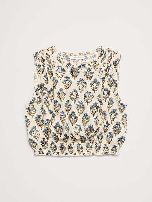 Banana Republic Smocked Georgette Cropped Tank — photo 5