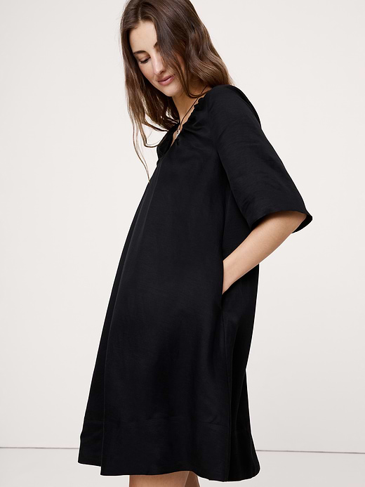 Banana Republic Viscose-Linen Scoop-Neck Mini Dress — photo 4