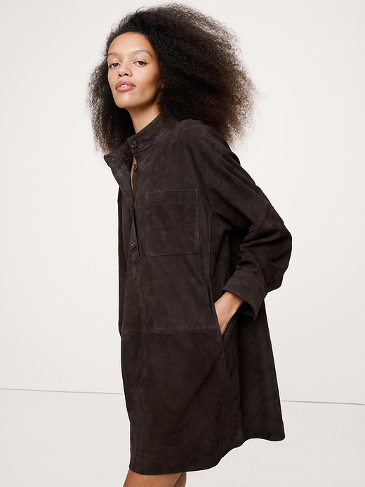 Banana Republic Suede Popover Shift Dress — photo 4