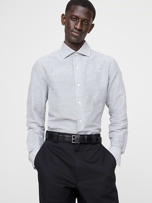 Banana Republic Slim-Fit Linen-Cotton Dress Shirt — photo 1