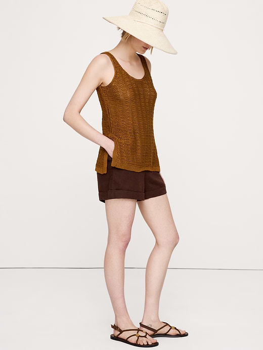 Banana Republic 3.5" Paperbag-Waist Pull-On Linen Short — photo 6