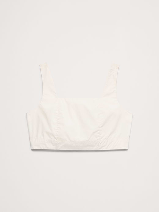 Banana Republic Cotton Poplin Square-Neck Cropped Tank — photo 5